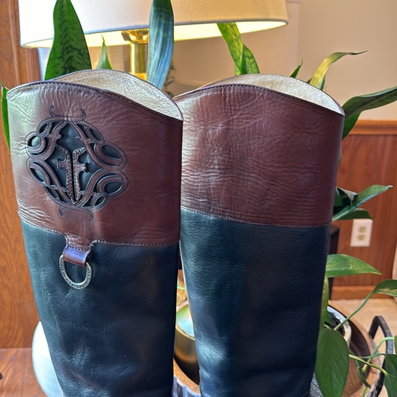 Black &  Brown Frye Boots size 8 1/2   Excellent Used Condition - Picture 4 of 14